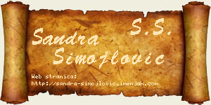 Sandra Simojlović vizit kartica